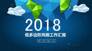 Enfes ve özlü düşük çokgen yıldızlı gökyüzü ppt şablonu