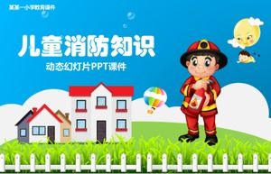 Anak sekolah kartun memecat template ppt dinamis pengetahuan