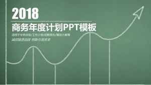 Modello ppt del piano annuale della linea creativa verde