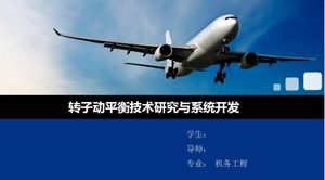 Modèle PPT de réponse académique simple bleu