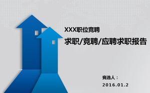 Pfeil nach oben einfache Persönlichkeit persönlicher Lebenslauf PPT-Vorlage