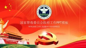 National Narcotics ControlCommission政府の作業PPTテンプレート