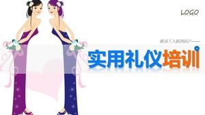 أزياء بسيطة آداب التدريب العملي قالب باور بوينت