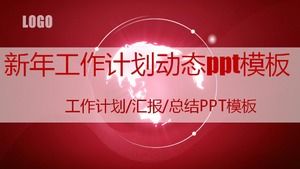 Kurze dynamische PPT-Vorlage für den Arbeitsplan für das neue Jahr