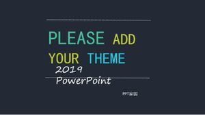 黑色简约平面PPT模板