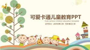 Șablon PPT de educație pentru copii drăguț de desene animate