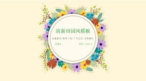 Plantilla ppt de informe de trabajo de estilo pastoral fresco