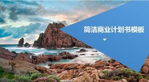 Niebieski zwięzły biznesplan szablon PPT