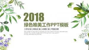 Șablon ppt de plan anual de lucru frunze verzi frumoase