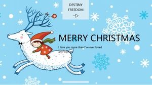 Modelo de ppt de Natal em inglês azul