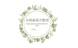 Șablon ppt de CV simplu și proaspăt cu flori proaspete