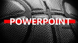 黑色创意篮球主题万能ppt模板