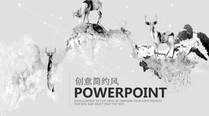 크리 에이 티브 간단한 스타일 개인 작업 계획 ppt 템플릿