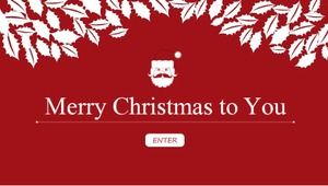 Красный лаконичный рождественский шаблон п.п.