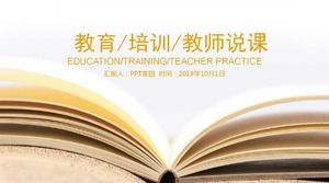 Modèle ppt de didacticiel de lecture concise orange