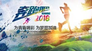 Plantilla ppt de resumen de fin de año creativo en acuarela