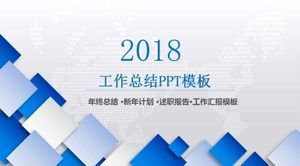 Mavi basit iş tarzı çalışma özeti ppt şablonu