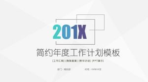 Basit ve taze yıllık çalışma planı ppt şablonu