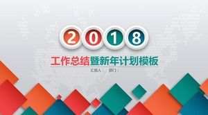 Riepilogo del lavoro semplice ed elegante e modello ppt del piano di Capodanno