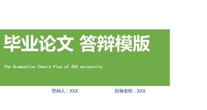 Plantilla ppt de defensa de tesis de graduación simple verde