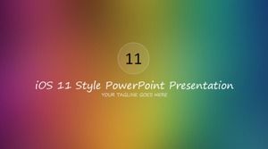 اللون ios style ملخص العمل الشخصي قالب ppt