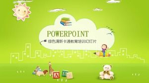 Modello ppt di formazione educativa fresca e semplice del fumetto