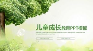 เทมเพลต ppt การเจริญเติบโตของเด็กพืชสดขนาดเล็ก