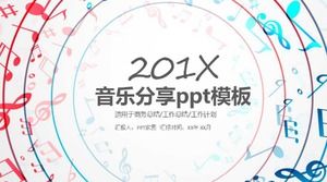 Plantilla ppt para compartir música simple y refrescante