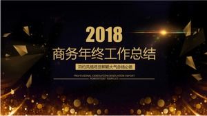 เทมเพลต ppt สรุปงานสิ้นปีธุรกิจสีดำเรียบง่าย