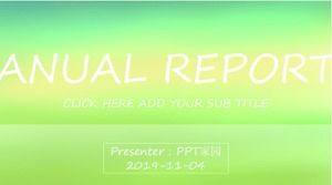 Обновление зеленого шаблона отчета о работе в стиле ios ppt