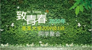 Squisito e bellissimo incontro di compagni di classe per il modello ppt giovanile