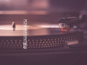 絶妙なレトロな音楽のテーマpptテンプレート