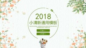 Modèle ppt de résumé de petit travail littéraire et artistique frais et exquis