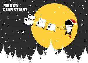 Modèle PPT de Noël créatif de dessin animé