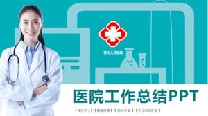 Modello ppt di riepilogo del lavoro ospedaliero atmosferico semplice