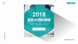 Modello ppt del piano di lavoro generale aziendale squisito blu