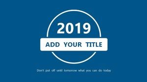 Template ppt rencana kerja bahasa Inggris biru