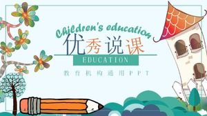 Diseño creativo de dibujos animados excelente plantilla ppt conferencia