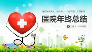 Znakomity kreatywny szpital na koniec roku szablon podsumowanie ppt
