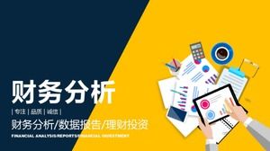 Template ppt laporan analisis keuangan yang indah dan ringkas