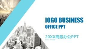 Templat ppt ringkasan kerja bisnis tahunan yang indah dan ringkas