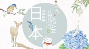 Suluboya stili bölüm çalışması özeti ppt şablonu