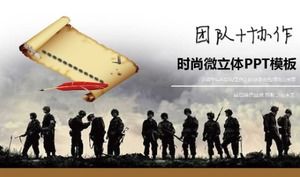 Modelo de ppt de introdução de personagem de equipe