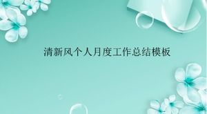 Szablon osobistego miesięcznego podsumowania pracy