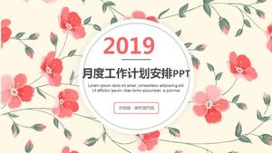 Monthly work plan arrangement ppt template