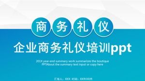 Modèle ppt de formation à l'étiquette des affaires d'entreprise