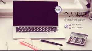 Modèle ppt d'auto-présentation de recherche d'emploi personnel