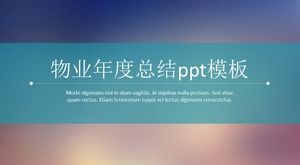 Fresh and simple property annual summary ppt template