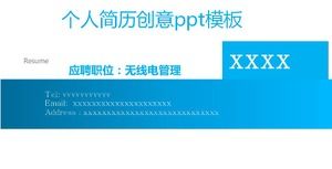 Resume creative ppt template
