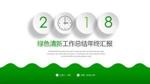 Modèle PPT concis de fond vert clair